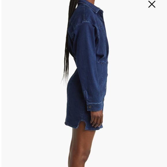 Free People  Amber Long Sleeve Denim Shirtdress NWT - Picture 2 of 6